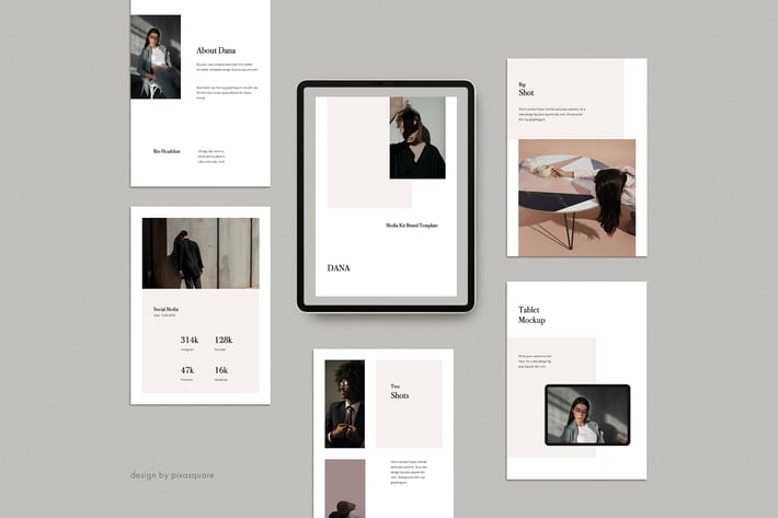 DANA - A4 Vertical Keynote Media Kit Template