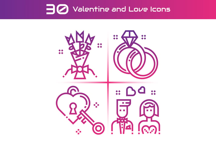 Valentine and Love Icons