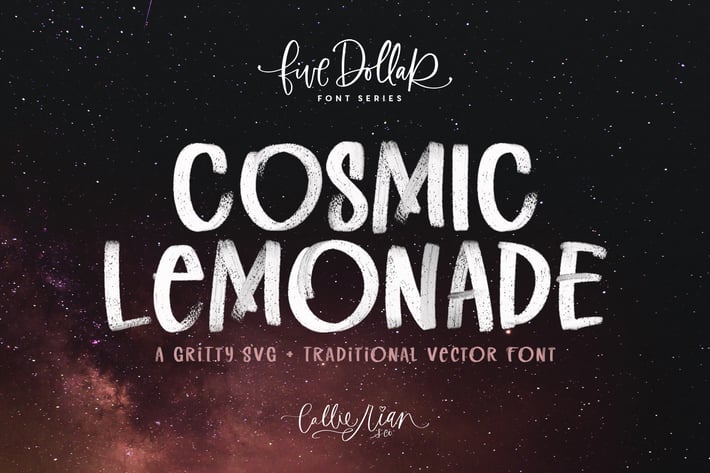 Cosmic Lemonade SVG + Vector Font