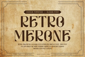 Retro Merone - Vintage & Western Font