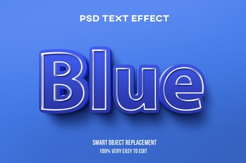 Blue modern text effect