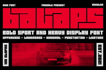 Balaps - Bold Sport And Heavy Display Font