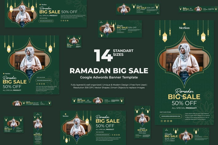 Ramadan Big Sale Google Ads Banners