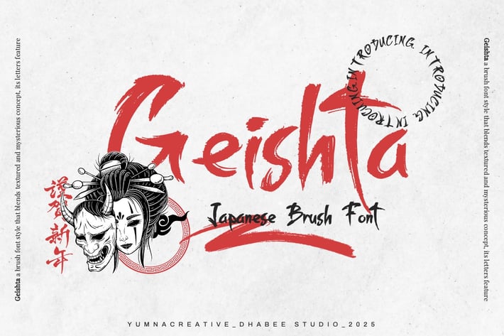 Geishta - Japanese Brush Font