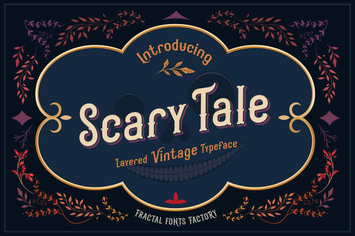Scarytale - vintage layered font