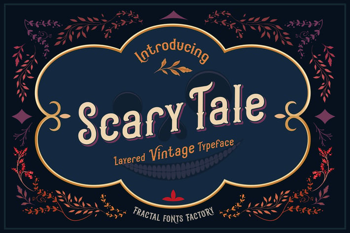 Scarytale - vintage layered font