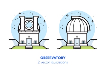 Observatory vector illustration