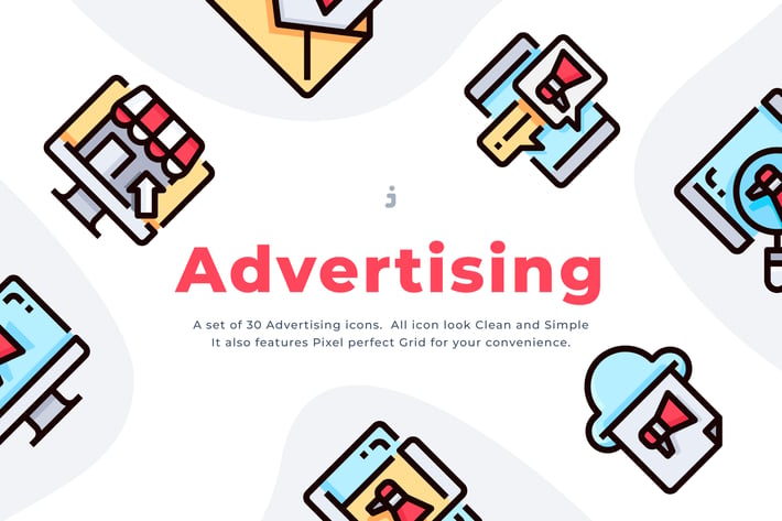 30 Advertising Icon set