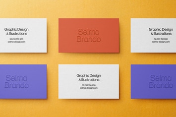 Grid Business Card Mockup