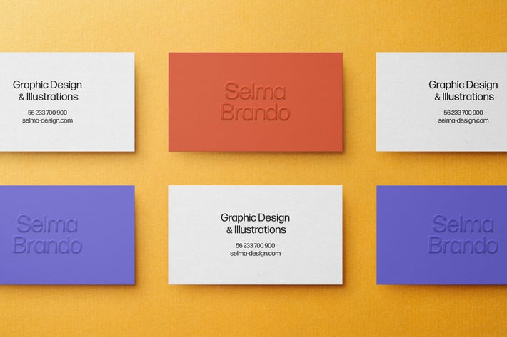 Grid Business Card Mockup