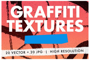20 Graffiti Textures - Vector & JPG
