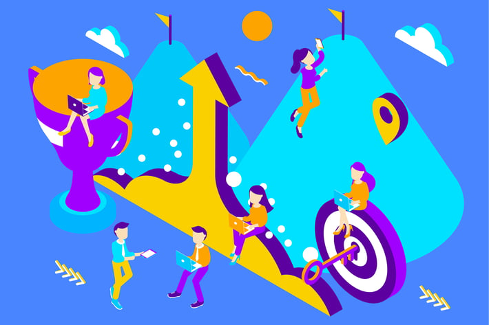 Achievement Isometric Illustration