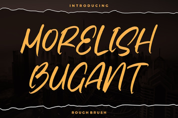 Morelish Bugant Rough Brush Font 