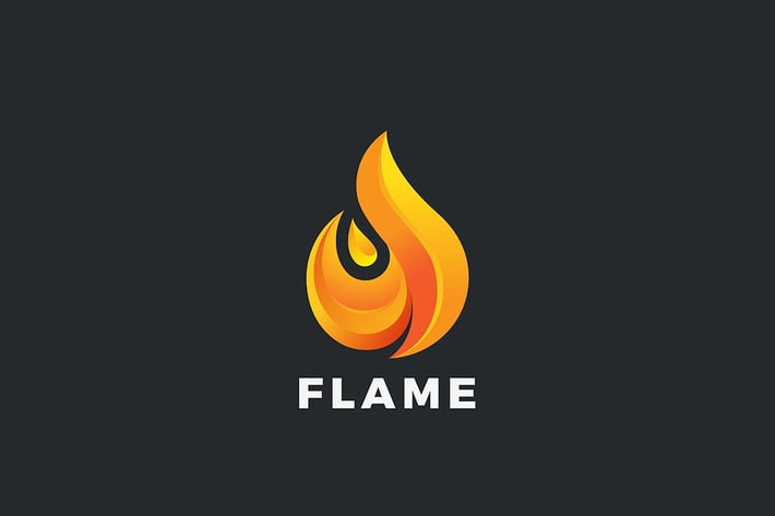Logo Fire Flame Drop Power Energy