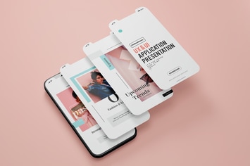 iPhone 12 Mobile Application Mockup Template 