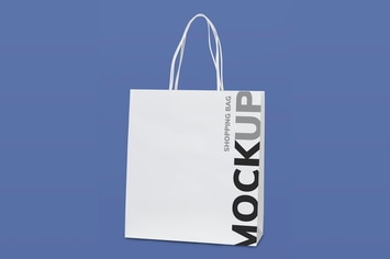 White paper bag mockup design