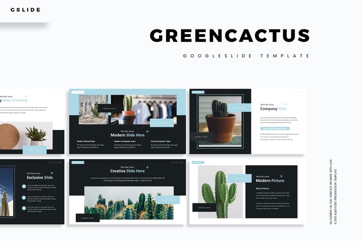 Green Cactus - Google Slides Template