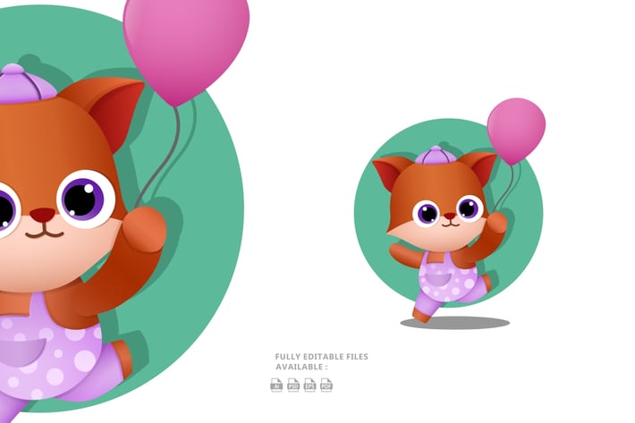 Cute Fox Illustration