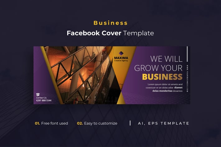 Business r38  Facebook Cover Template