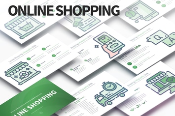 Online Shopping - PowerPoint Infographics Slides