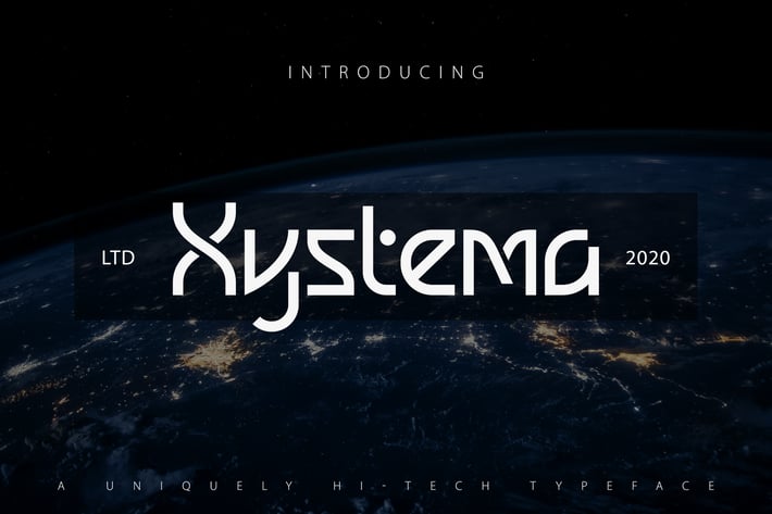 Xystema | Uniquely Hi-Tech Typeface