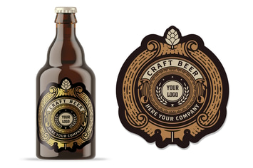 Vintage-Style Beer Label Layout