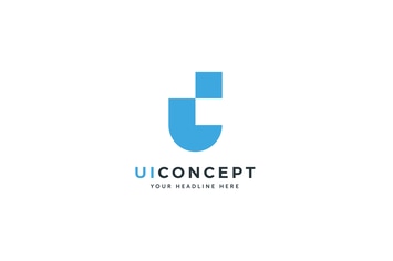 UI Concept Logo  U I C Letter Template
