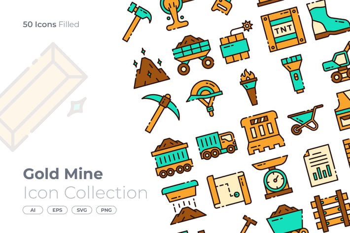 Gold Mine Filled Icon