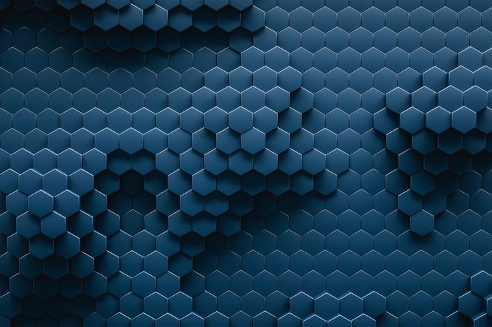 Geometric hexagonal abstract background