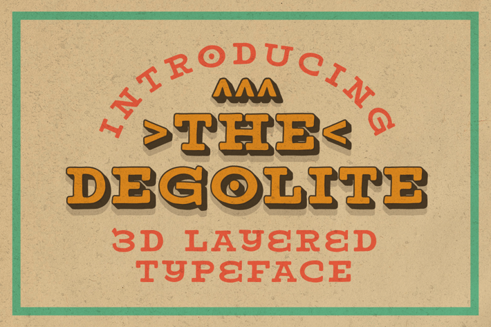 Degolite Extrude Typeface