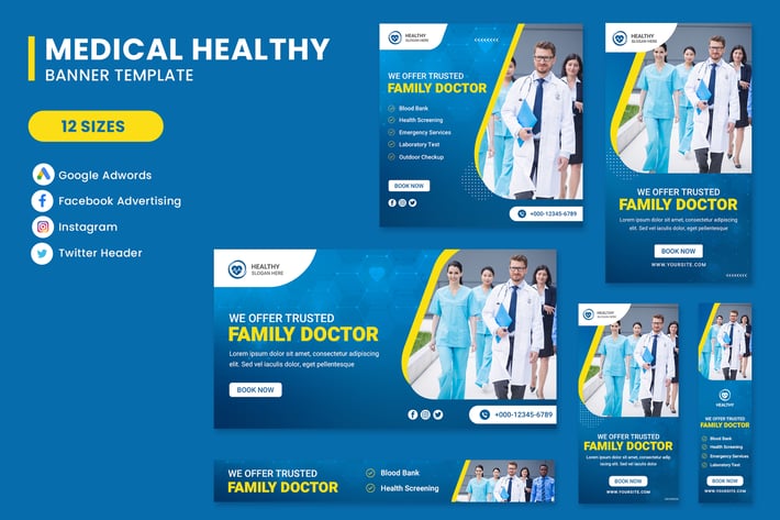 Family Doctor  Banner Set Template
