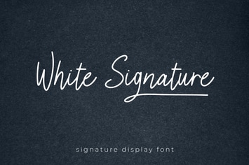 White Signature - Signature Display Font