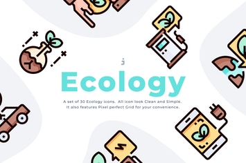30 Ecology icon set