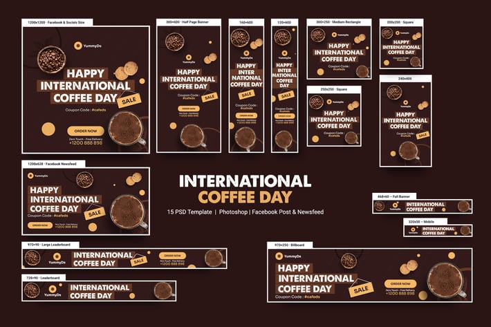 International Coffee Day Banners Ad