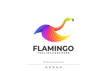 Flamingo Gradient Colorful Logo