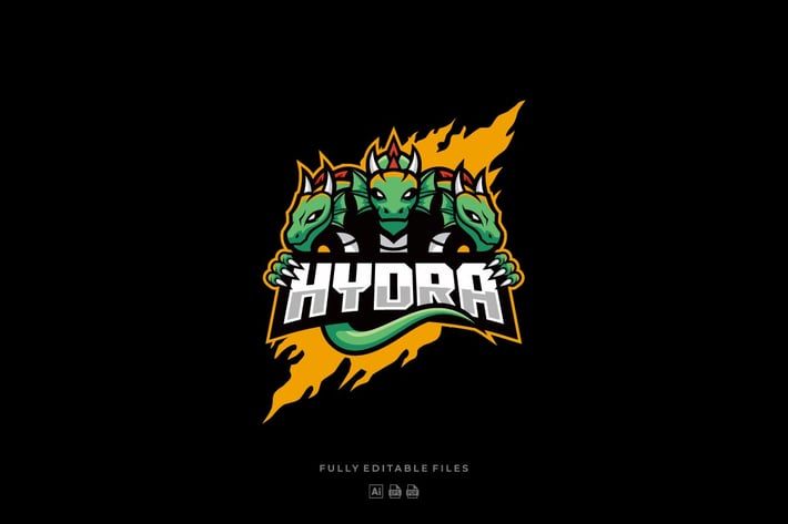 Hydra Sports and E-sports Style Logo