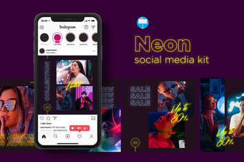 Neon Social Media Kit - Keynote
