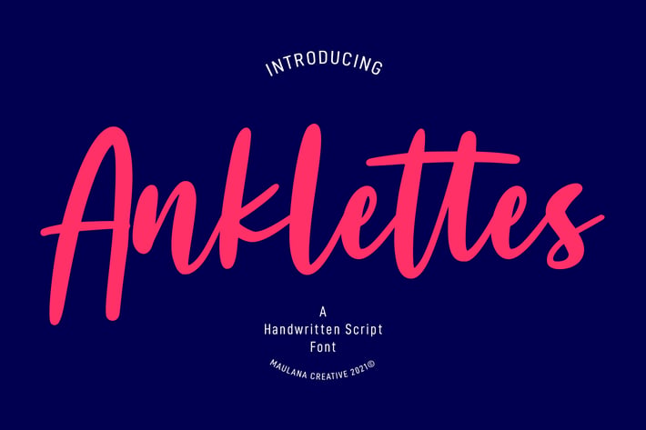 Anklettes Handwritten Script Font