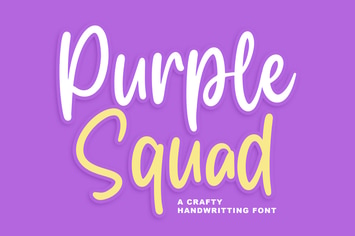 Purple Squad a Playful Handrwriting Font