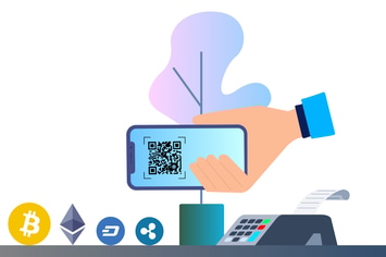 Cryptocurrency Payment 2D Illustration