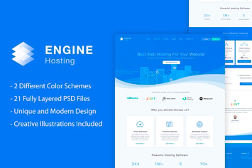 Engine Hosting - PSD Template