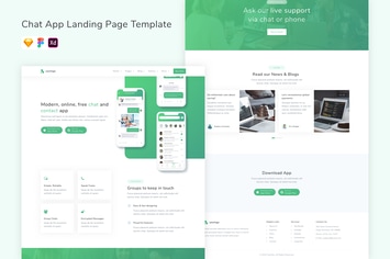 Chat App Landing Page Template