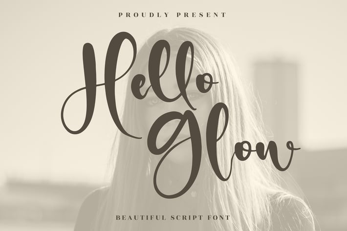 Hello Glow Script Font