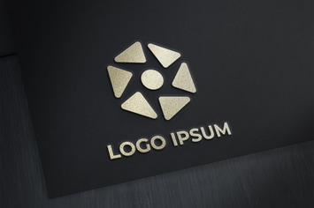 Gold Ink Logo Mockup