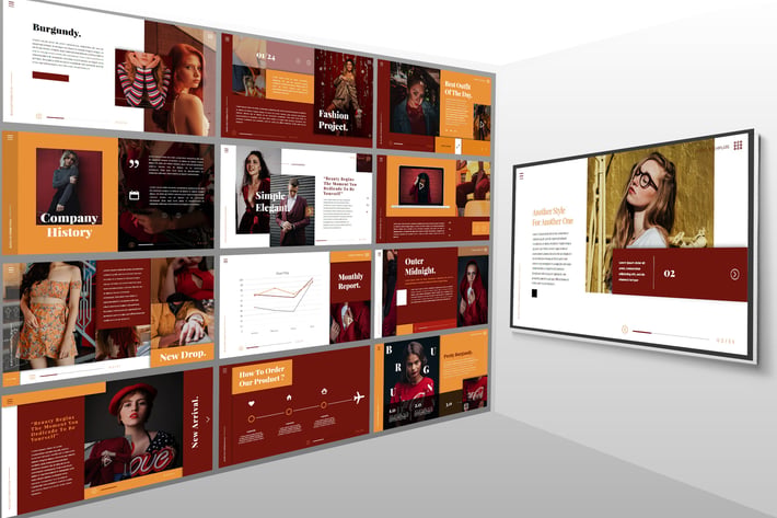 Bungundy Fashion - Powerpoint Template