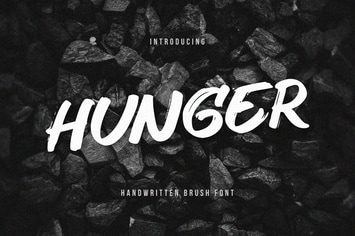 Hunger - Handwritten Brush Font