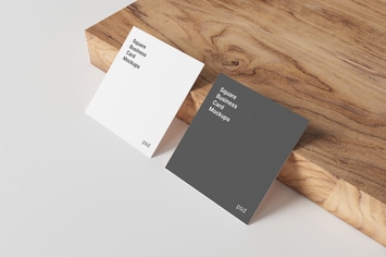 Square Business Card Mockups