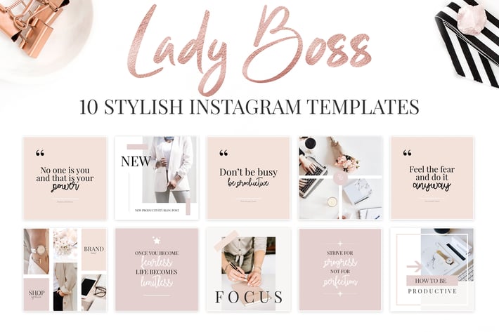 Lady Boss Instagram Templates