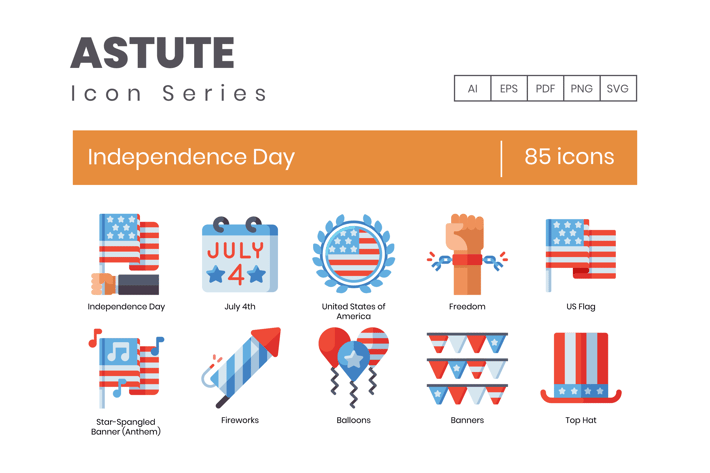 Fourth of July Icons