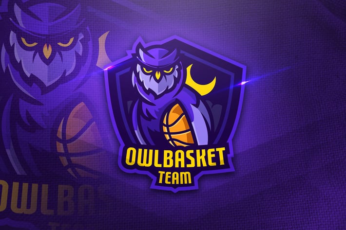 Owl basket Team - Mascot & Esport Logo